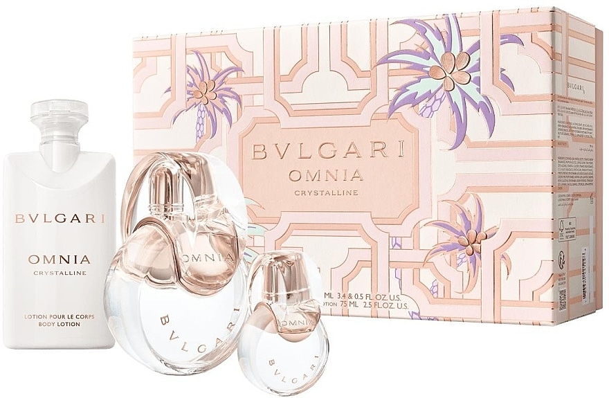 BVLGARI Omnia Crystalline set ženska toaletna voda 100 ml + 15 ml + krema za roke 40 ml