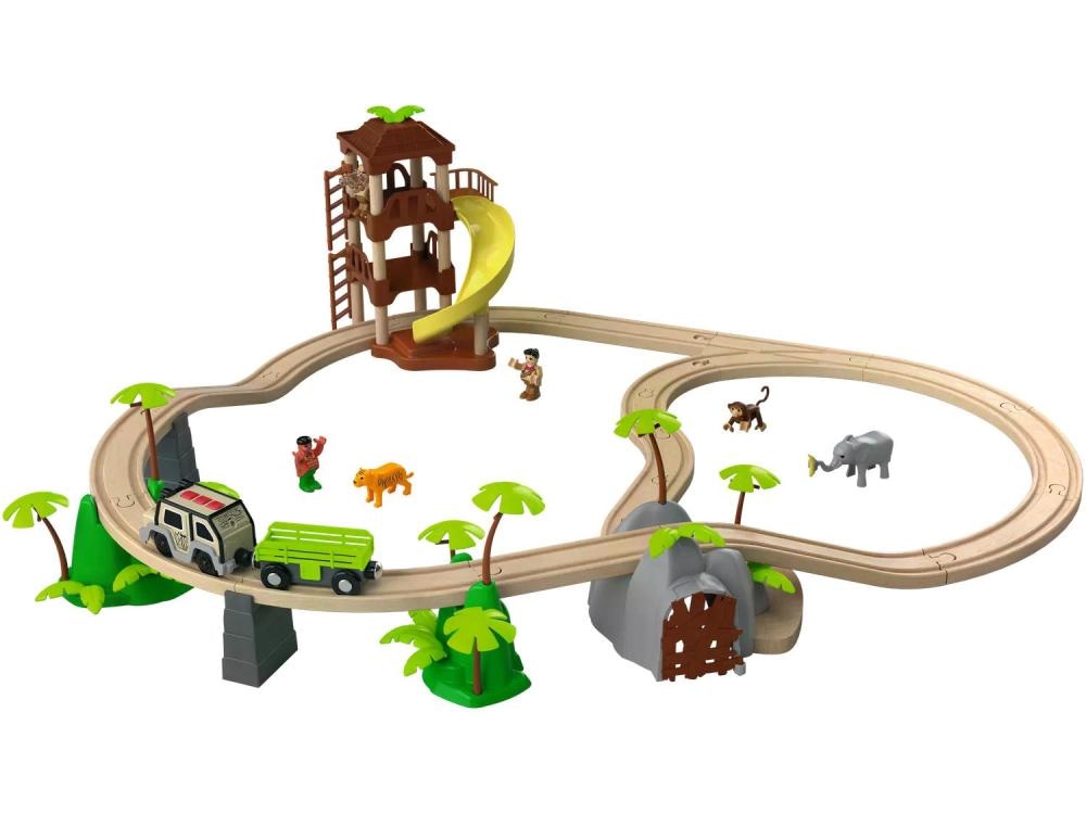 Playtive Železniški komplet džungla 35-delni komplet