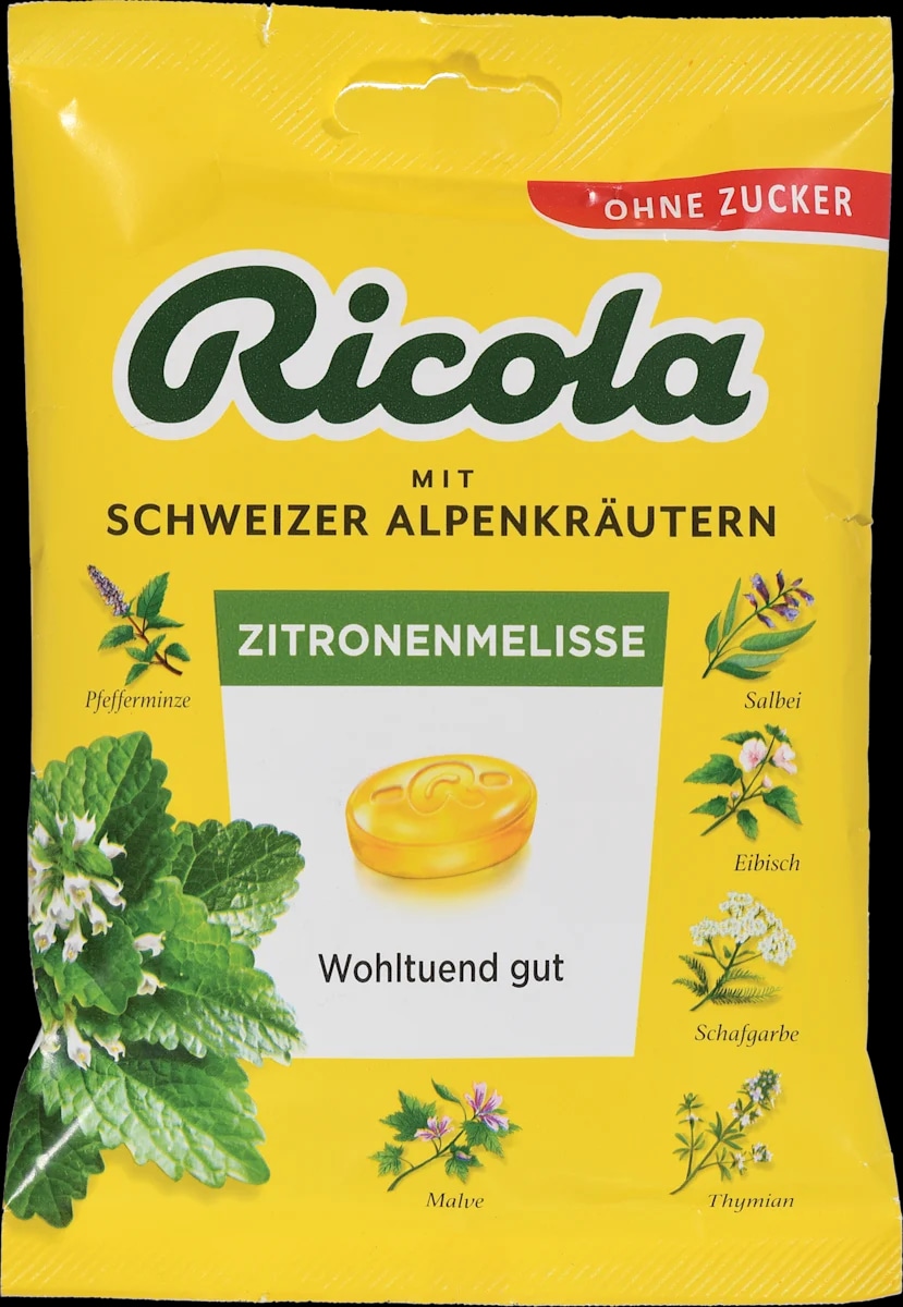 Ricola Zitronenmelisse zeliščni bonboni 75 g - Akcija v trgovini Dm