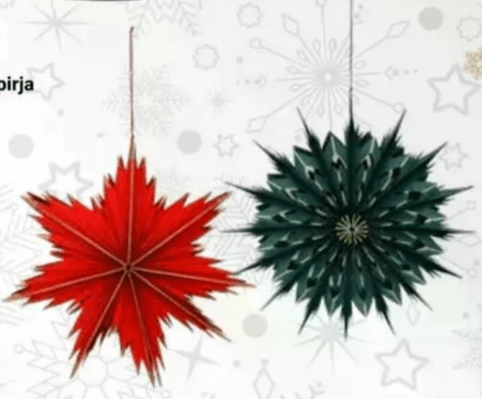 Božična dekoracija iz papirja 30 cm