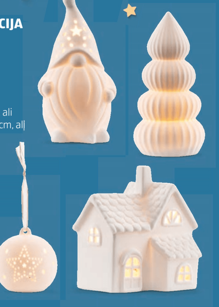 LED-Božična keramična dekoracija