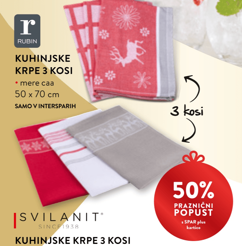 Kuhinjske krpe Winter 3 kosi