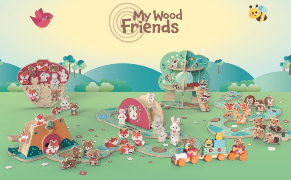 Chicco My Wood Friends Drevesna hišica rakunov