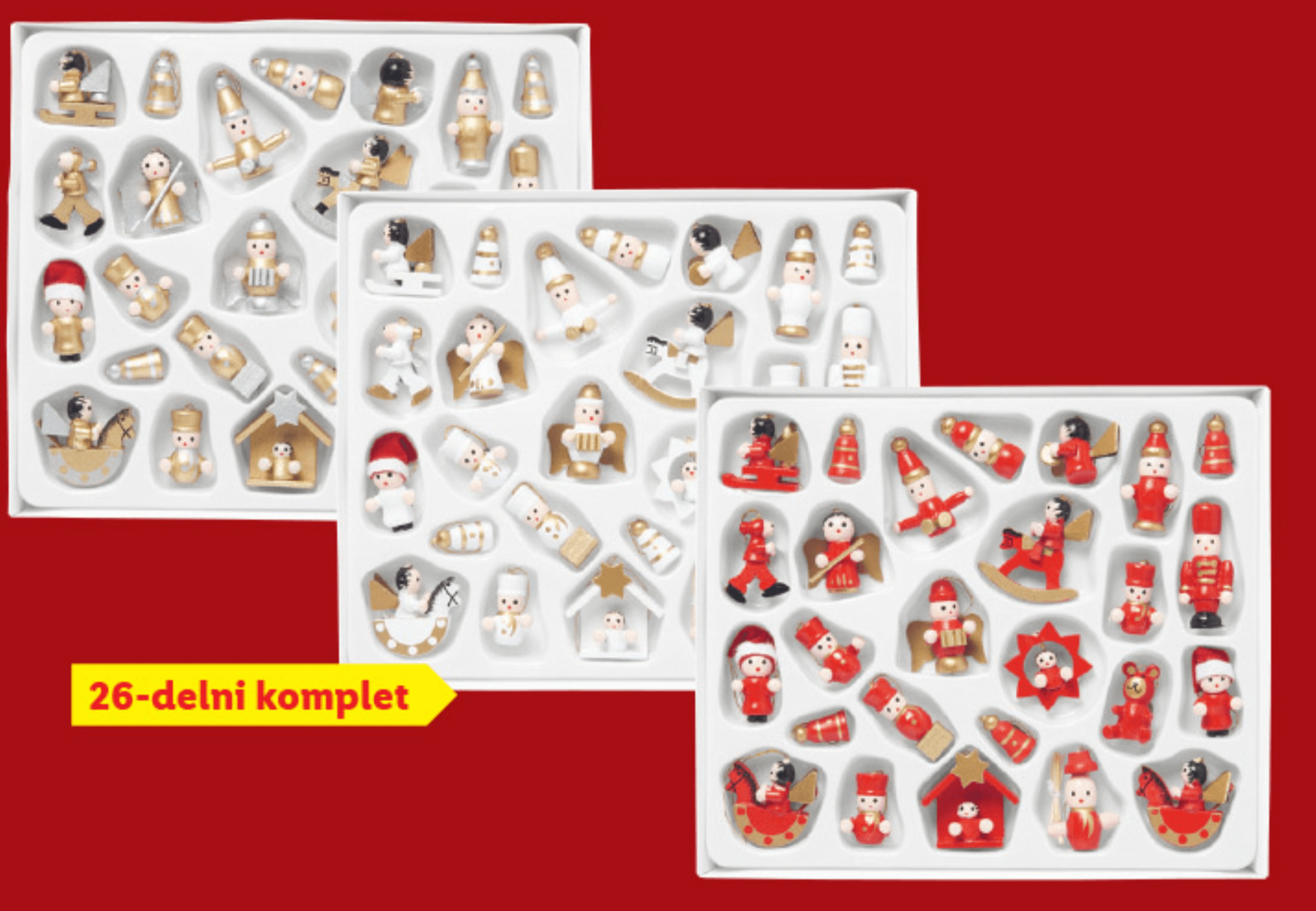 LIVARNO home Okraski za božično drevo 26-delni komplet