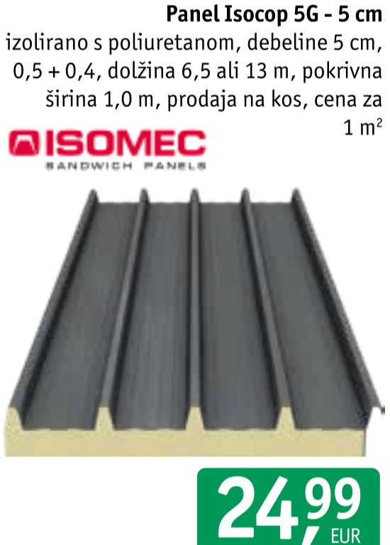 Panel Isocop 5G