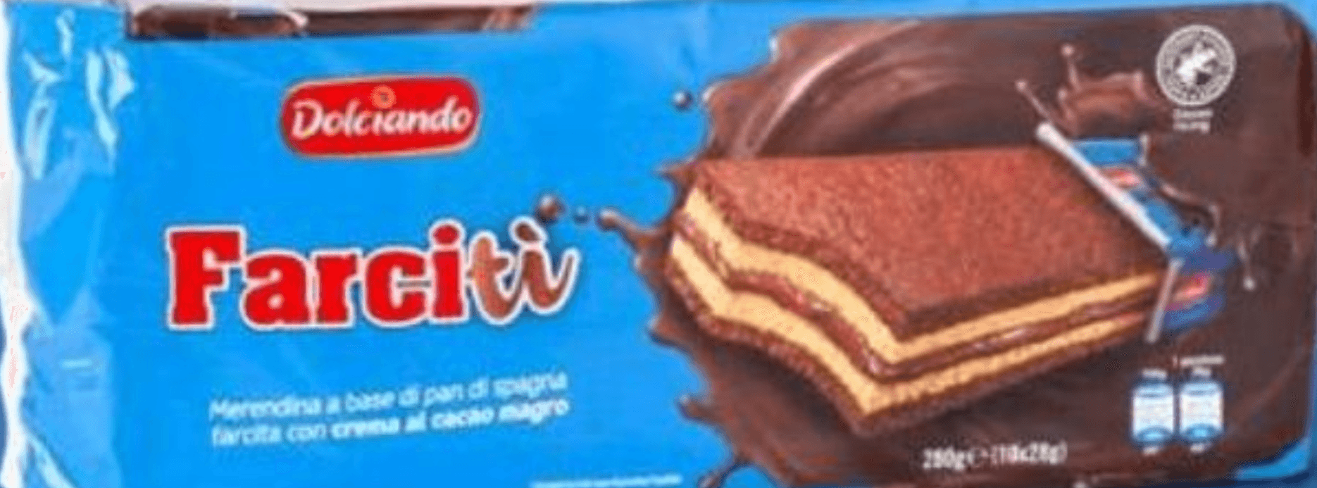 Dolciando Rezine Farcitì s kakavovo kremo 10 kosov, 280 g