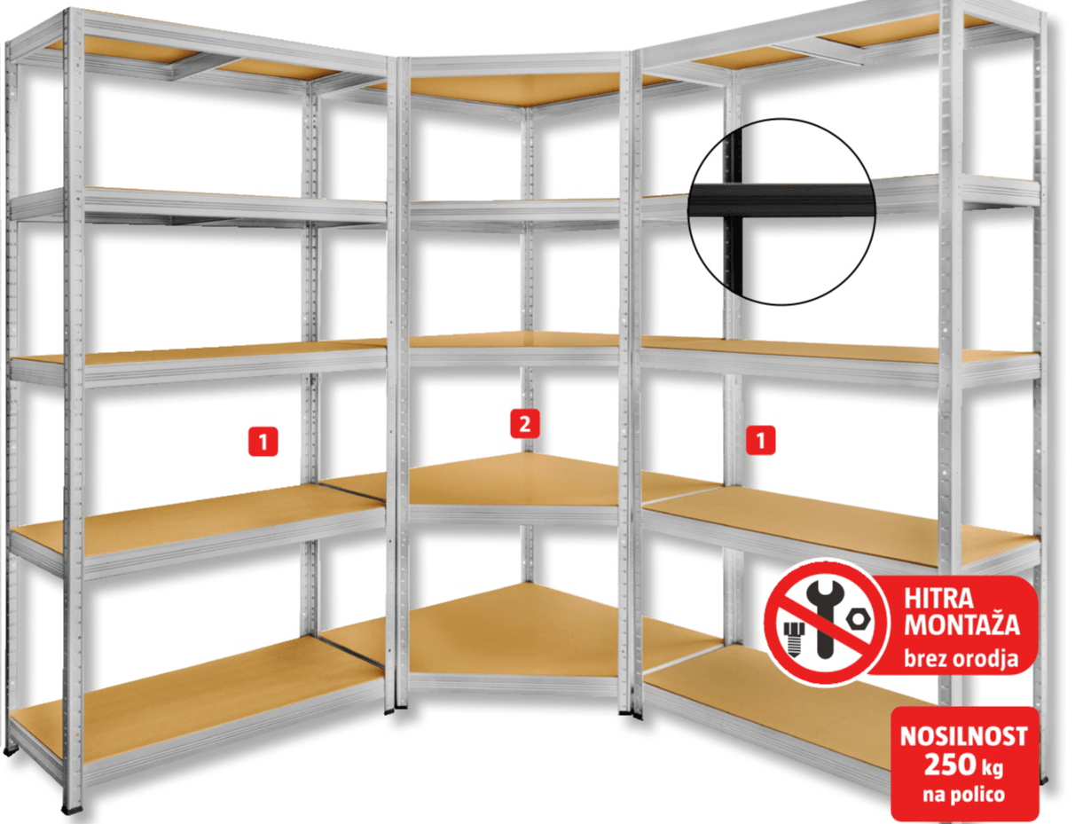 Težkonosilni kovinski regal 'Futur 250'