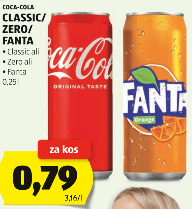 COCA-COLA CLASSIC/ZERO/FANTA 0,25 l