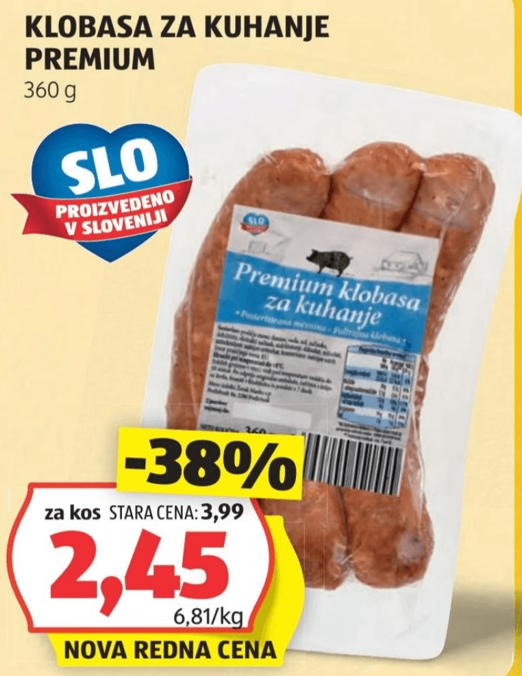Klobasa za kuhanje Premium 360 g
