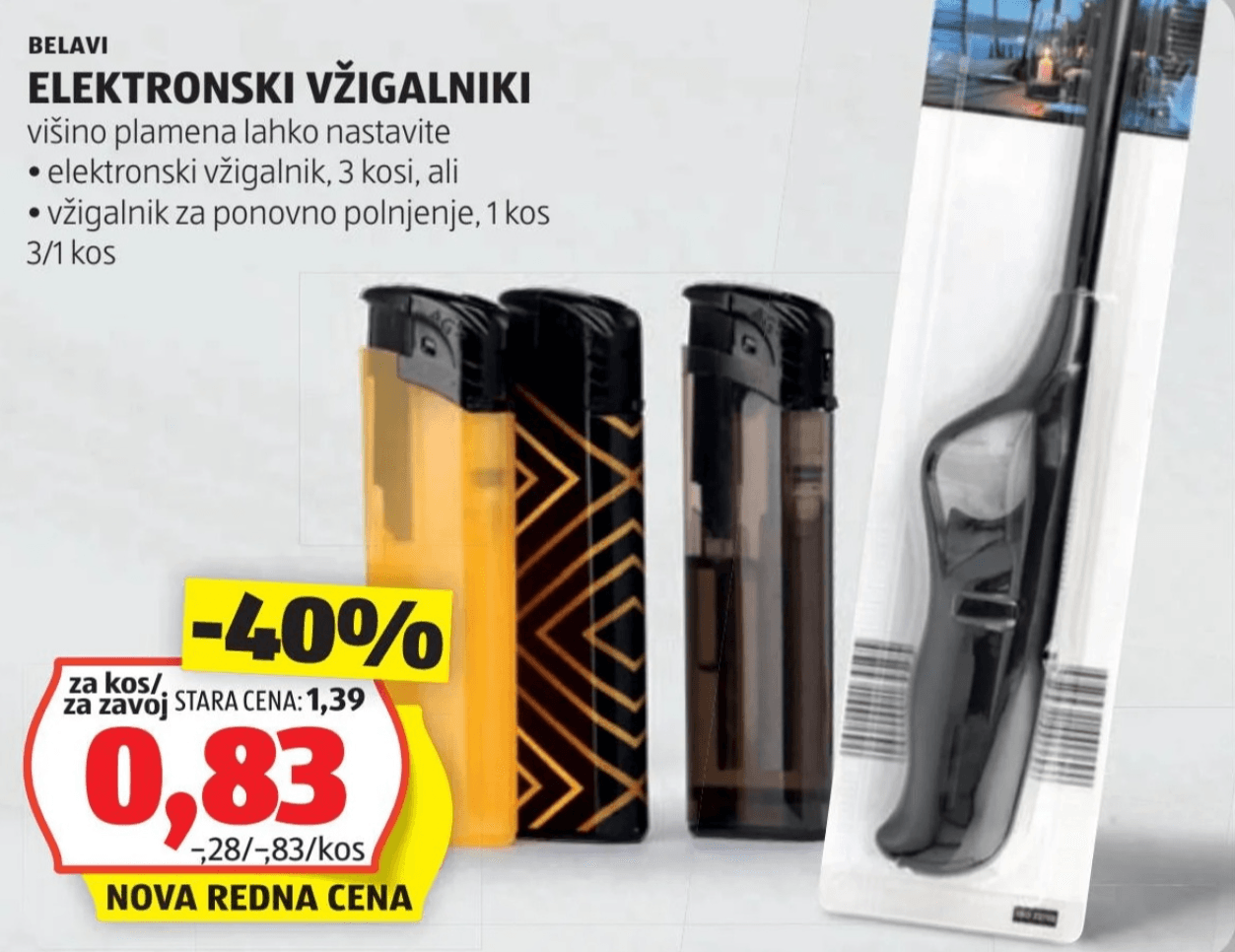 Belavi Elektronski vžigalniki 3/1 kos