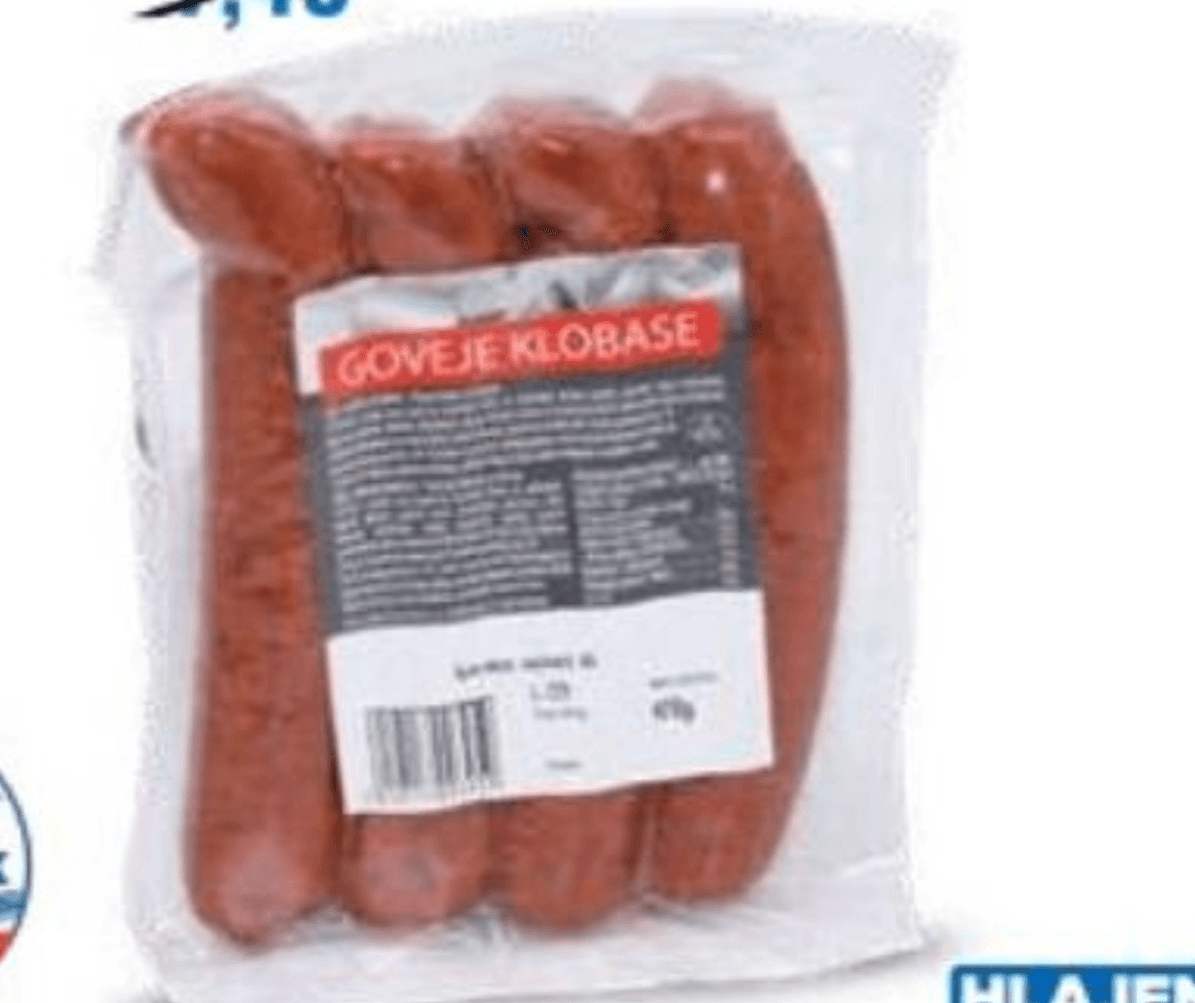 Goveje klobase 1 kg - Akcija v trgovini Eurospin