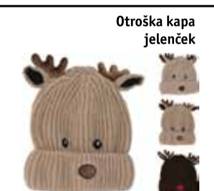 Otroška kapa jelenček