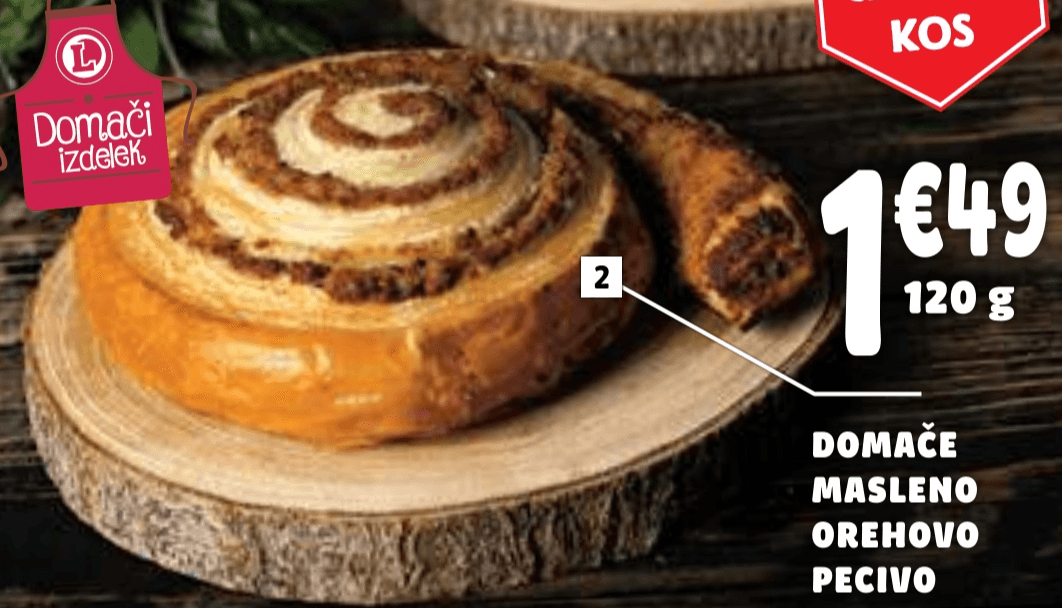 Domače masleno orehovo pecivo 120 g