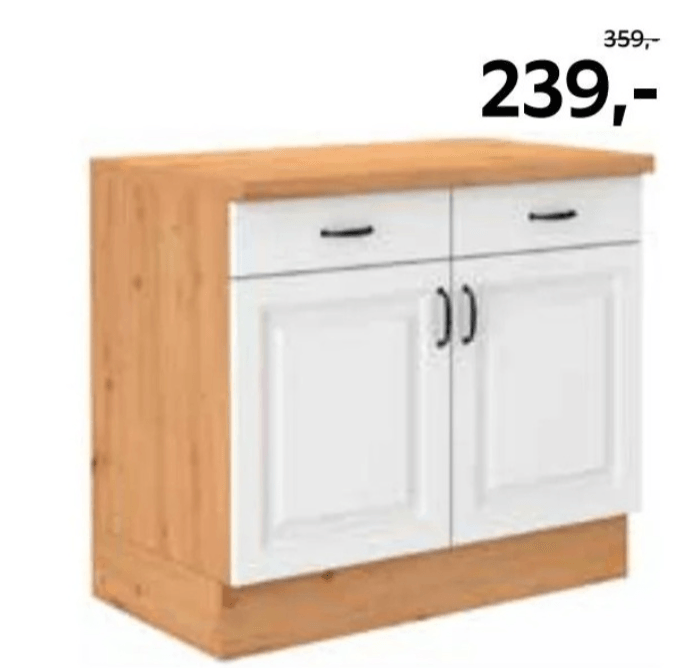 Spodnja kuhinjska omara z dvema vratoma 100 X 91 X 60 cm
