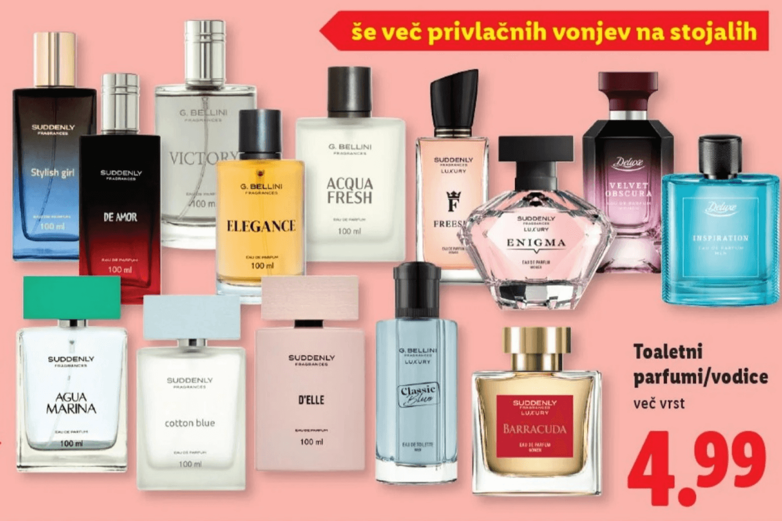Toaletni parfumi/vodice - Akcija v trgovini Lidl