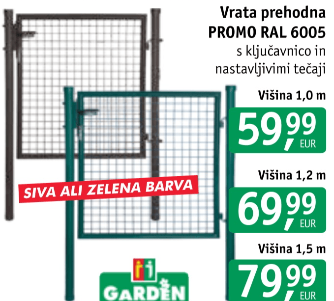 Vrata prehodna PROMO RAL 6005