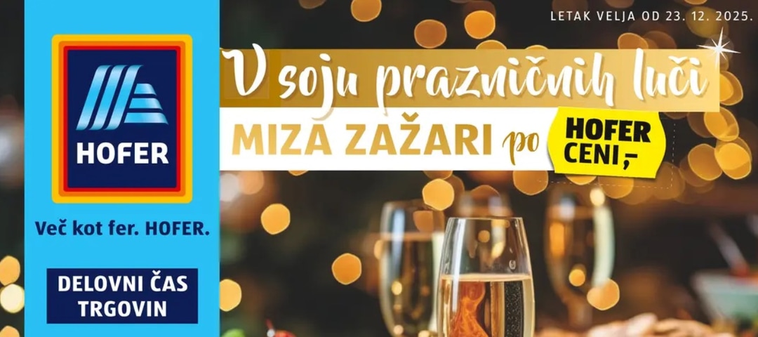 Hofer katalog Akcijska ponudba od 23.12. do 03.01.2026