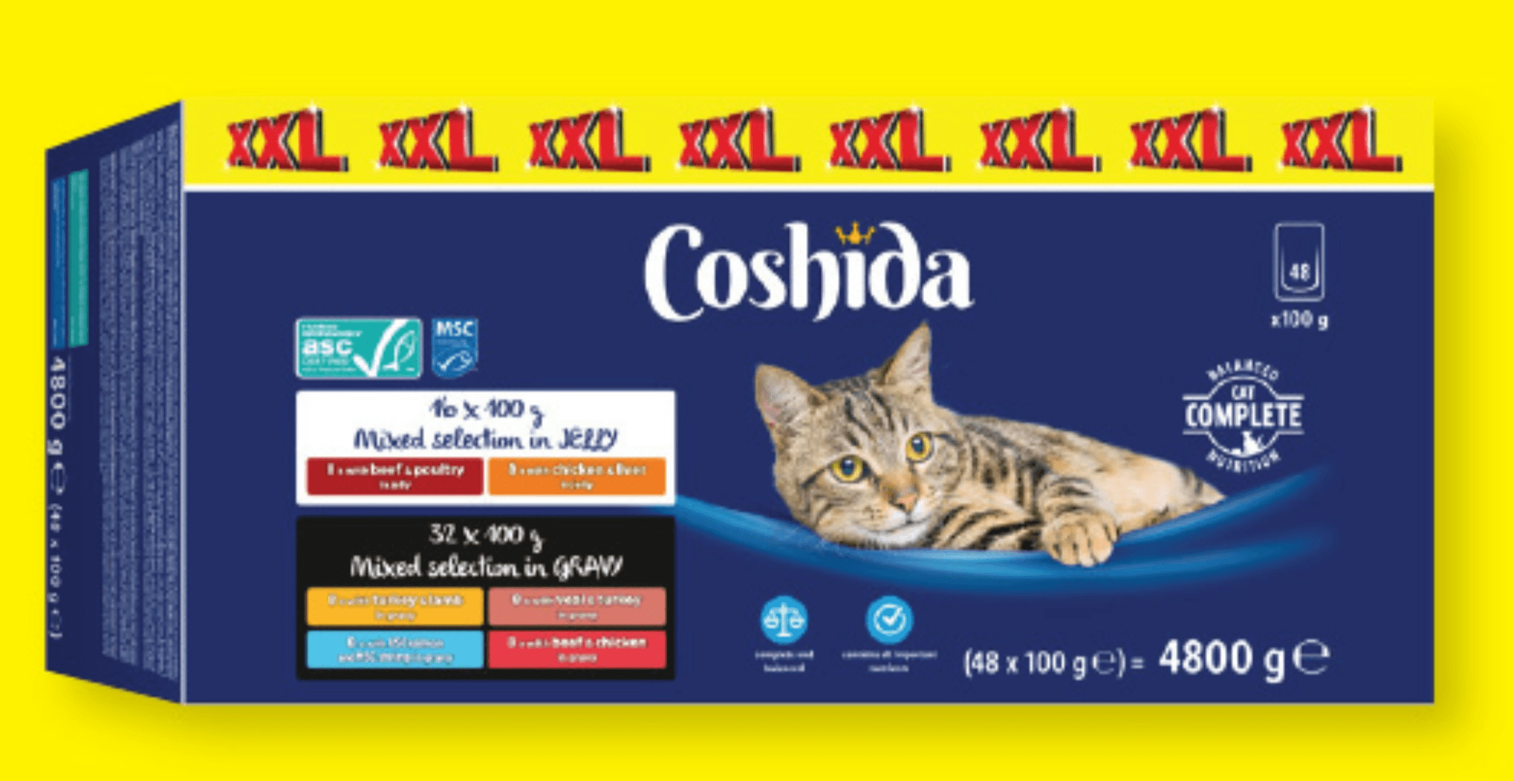 Coshida Mačja hrana v koščkih 48 x 100 g