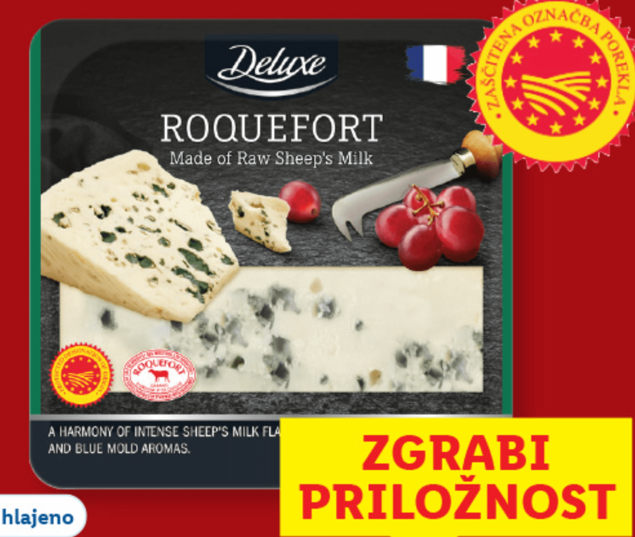 Deluxe Francoski sir z modro plesnijo „Roquefort“ 100 g