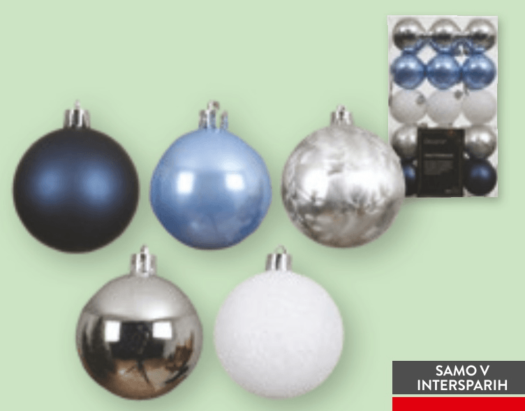 Set novoletnih okraskov 30 kos