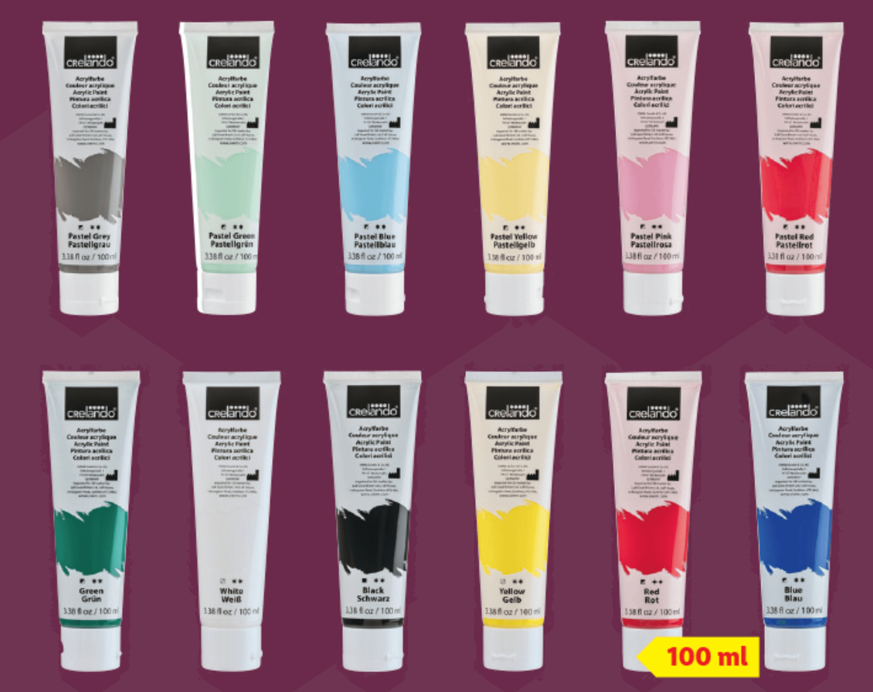 Izbor akrilnih barv 100 ml