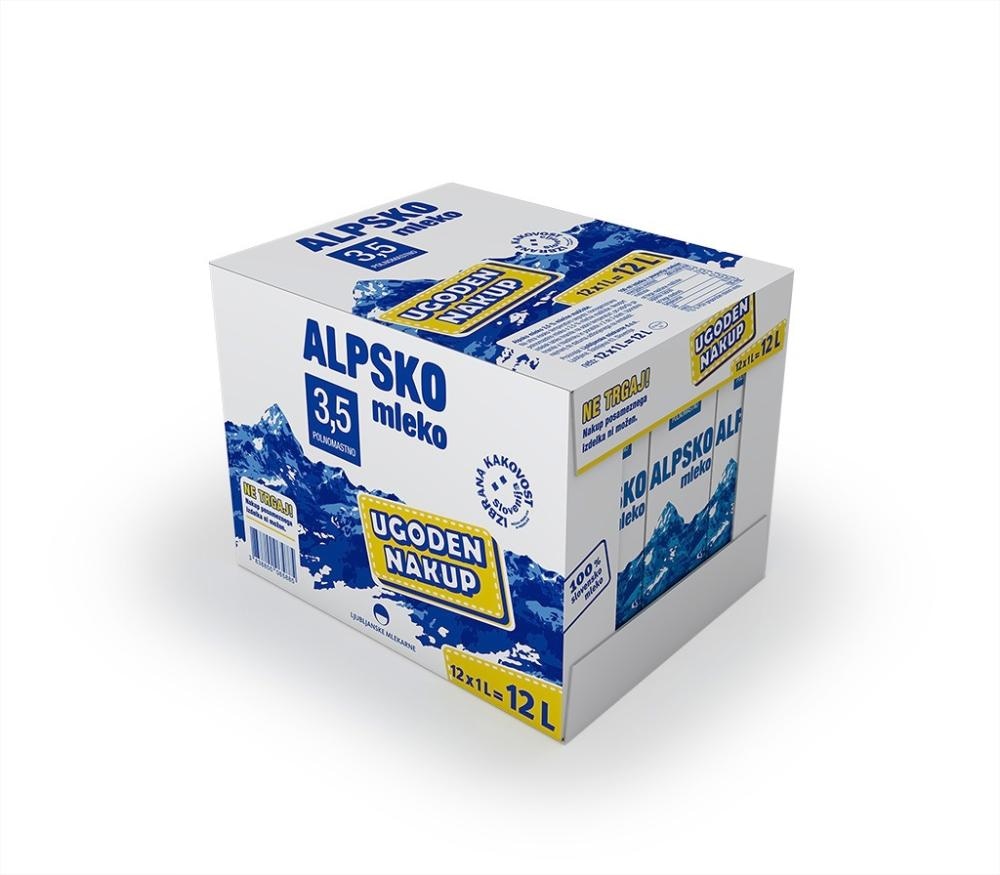Alpsko mleko 12 x 1 l