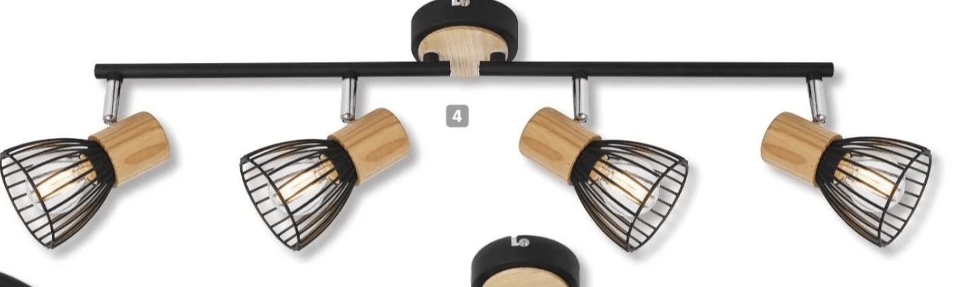Spot svetilka 'Black Wood'