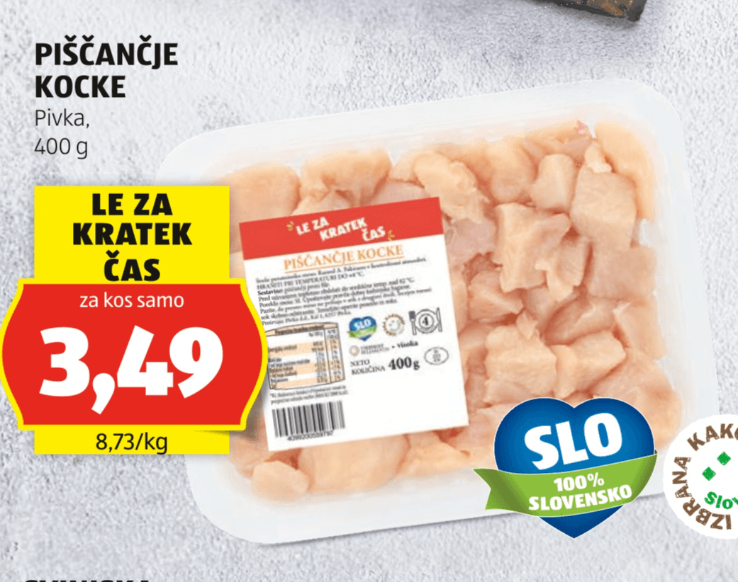 Pivka Piščančje Kocke 400 g