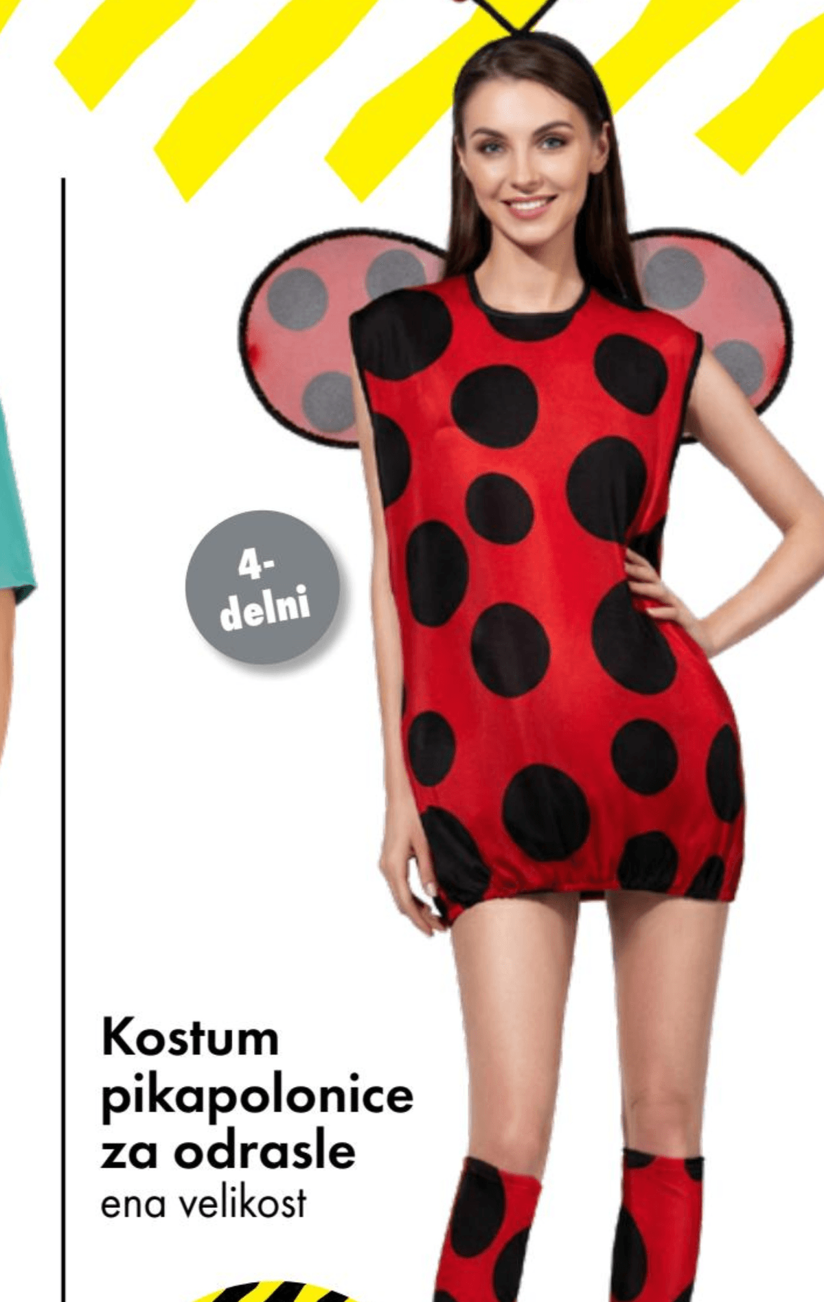 Kostum pikapolonice - Akcija v trgovini Tedi