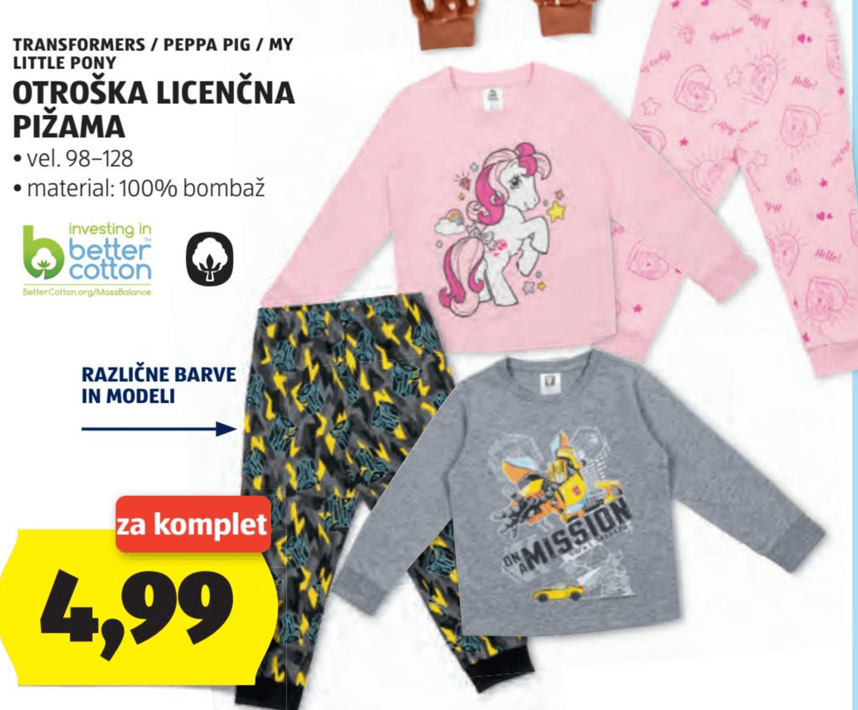 Otroška licenčna pižama