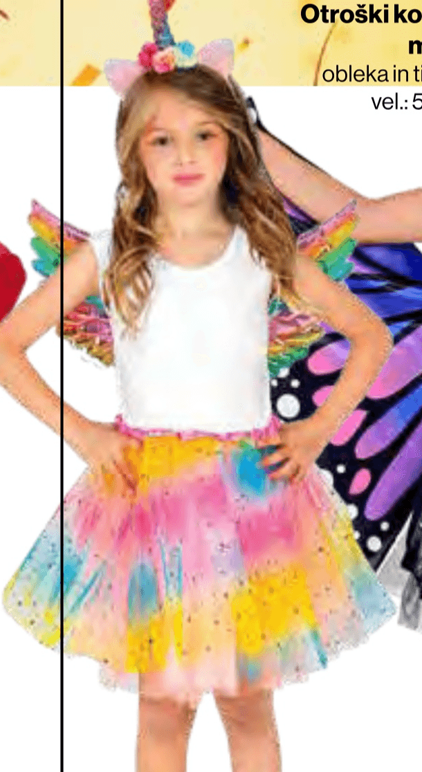 Otroški kostum princesa ali samorog - Akcija v trgovini Mercator