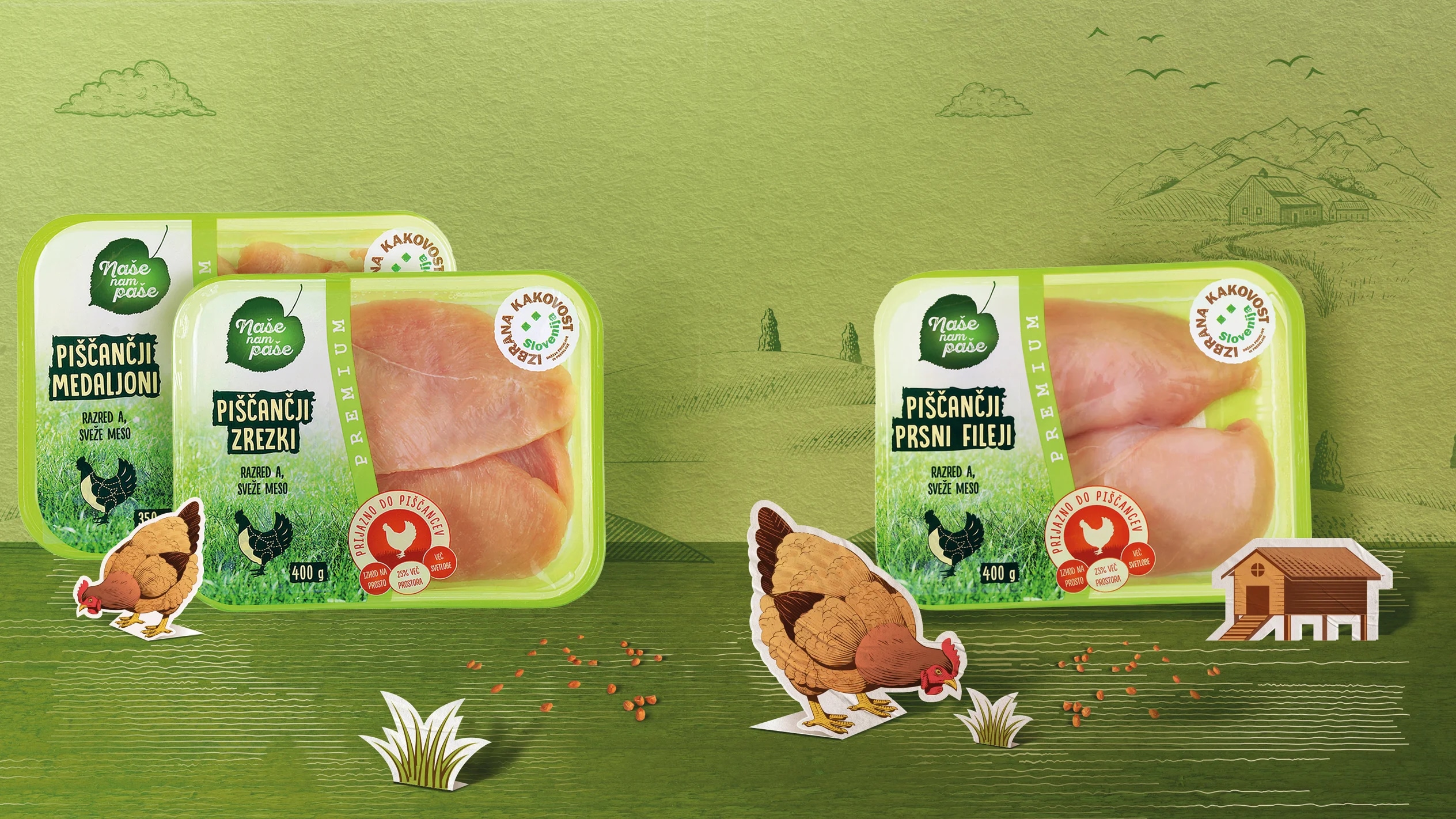 Naše nam paše Piščančji zrezki 400 g