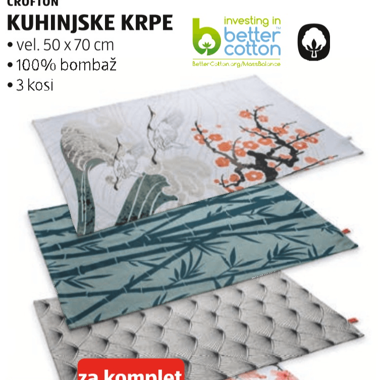 CROFTON KUHINJSKE KRPE 3 kosi