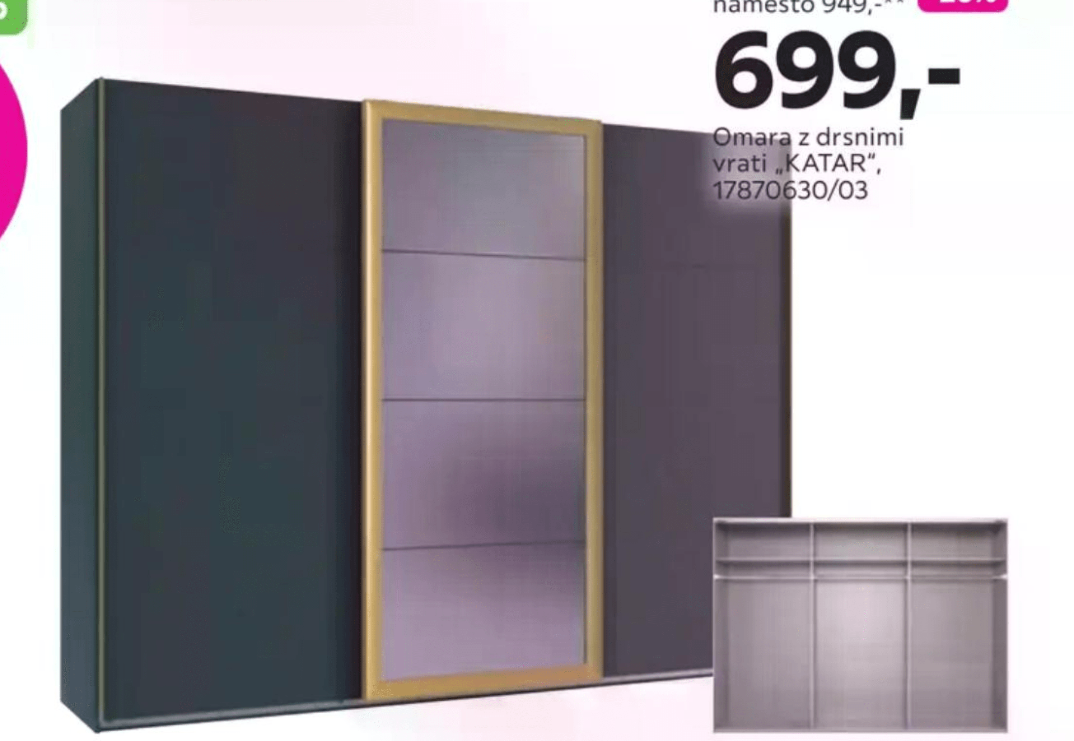 Omara z drsnimi vrati „KATAR"