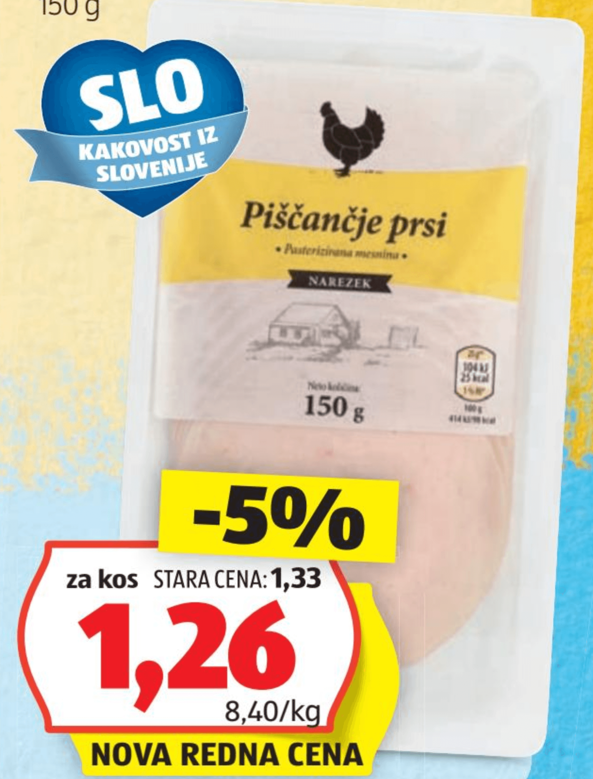 Piščančje prsi 150 g