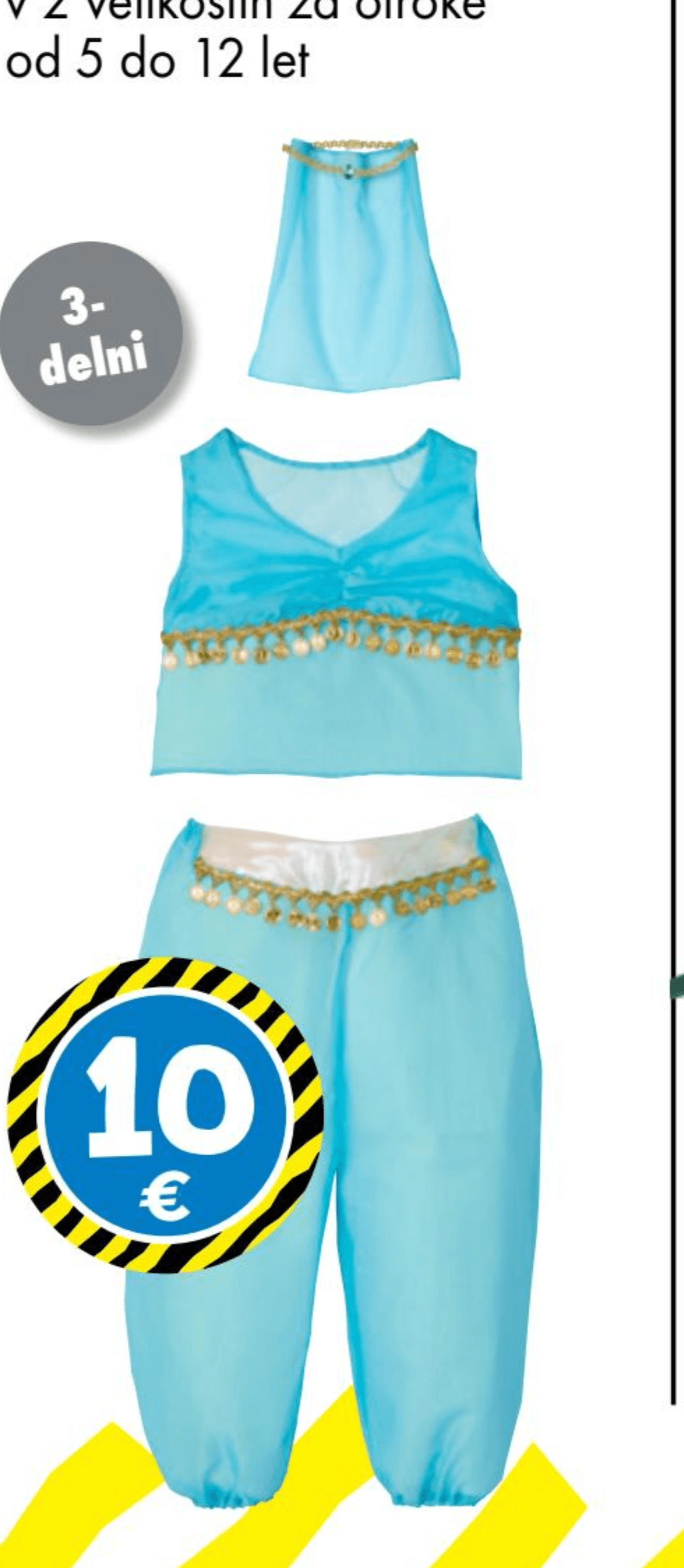 Otroški kostum Orientalska princesa - Akcija v trgovini Tedi