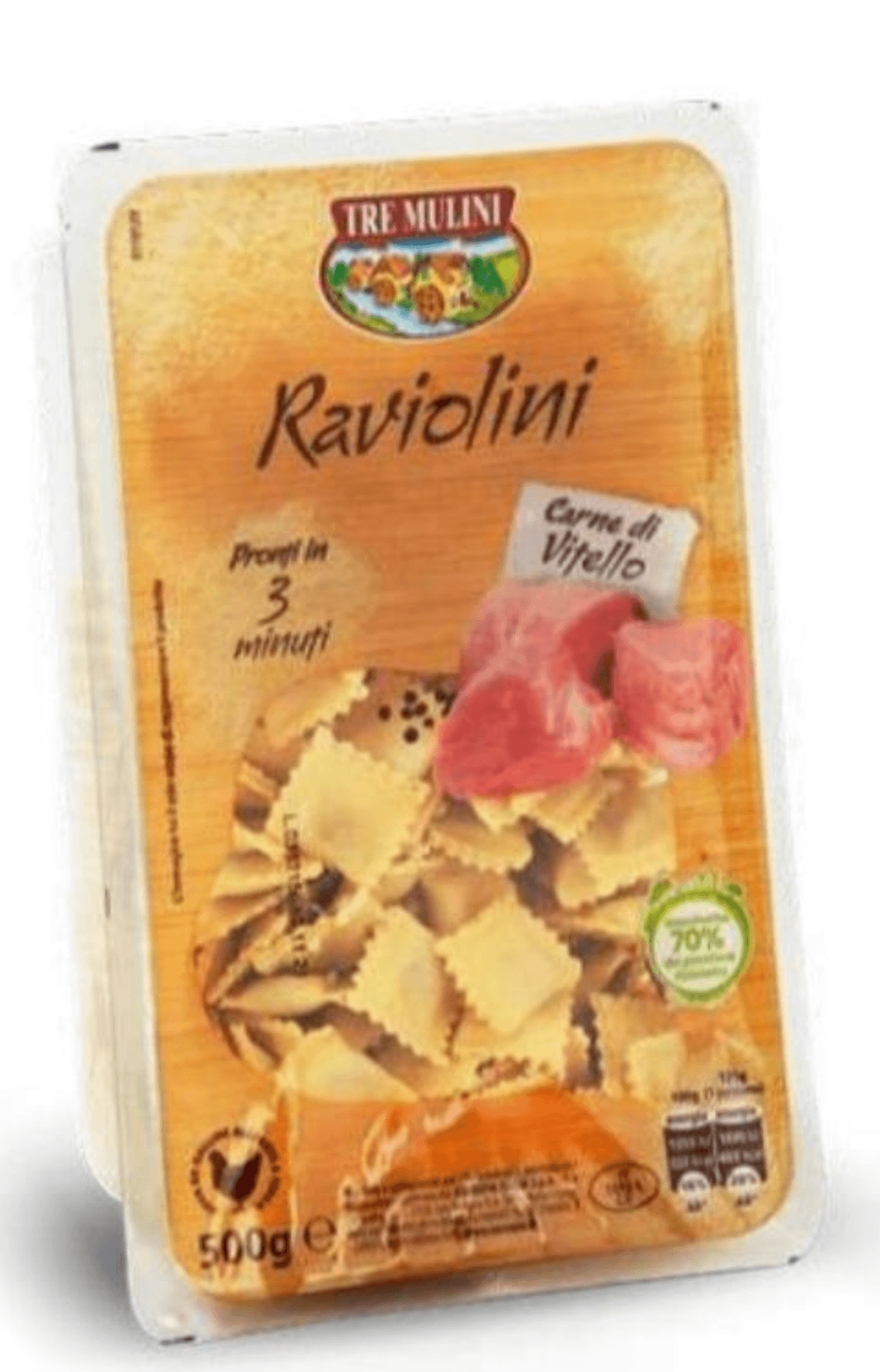 Tre Mulini Ravioli s telečjim mesom 500 g - Akcija v trgovini Eurospin