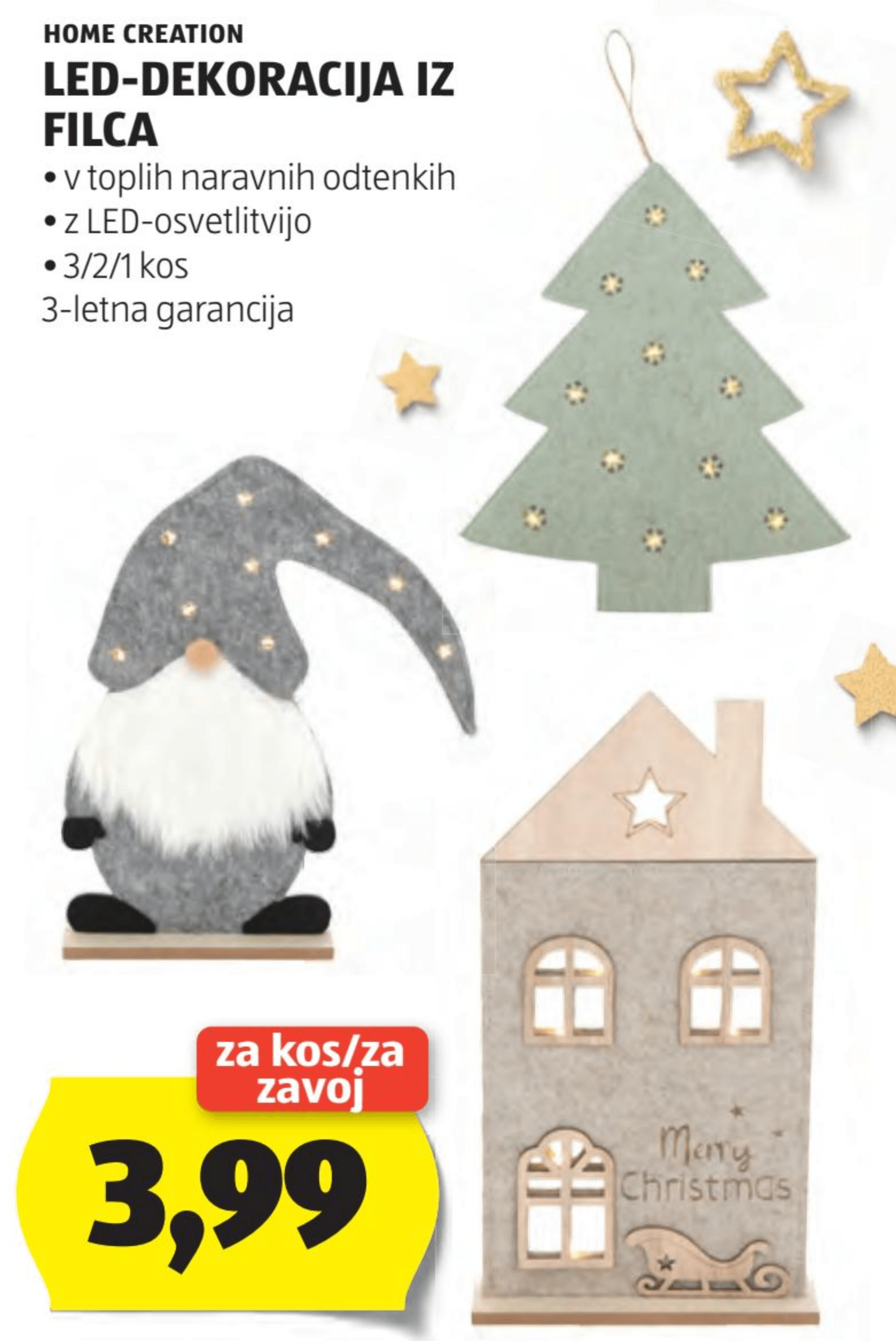 LED-dekoracija iz filca