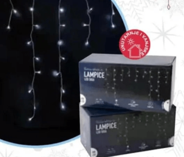 LED božične lučke SIGA 200 L, 6 m