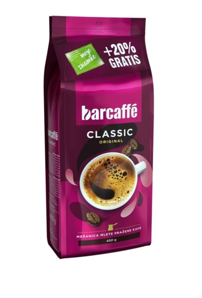 Kava Barcaffé Classic 375 g + 75 g GRATIS
