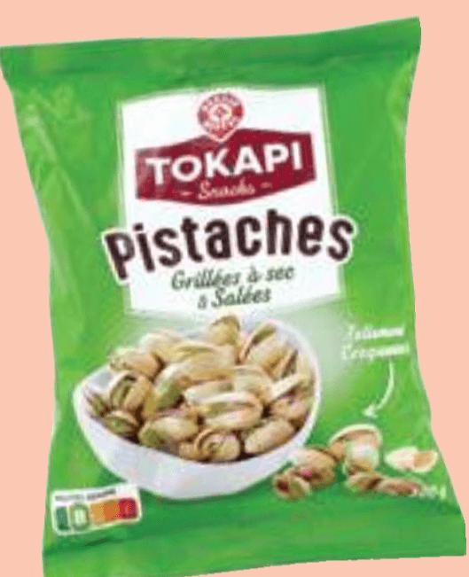 SLANE PRAŽENE PISTACIJE TOKAPI 300 g - Akcija v trgovini E.Leclerc