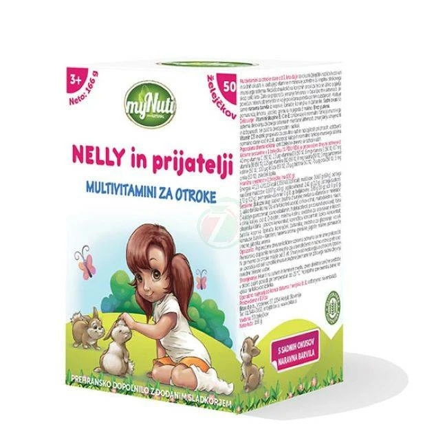 myNuti Nelly in prijatelji Multivitamini za otroke 166 g