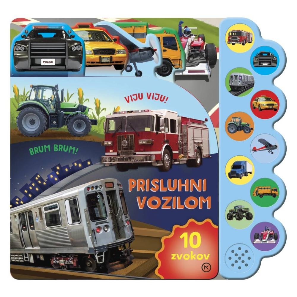 Zvočna knjiga Prisluhni dinozavrom ali Vozila