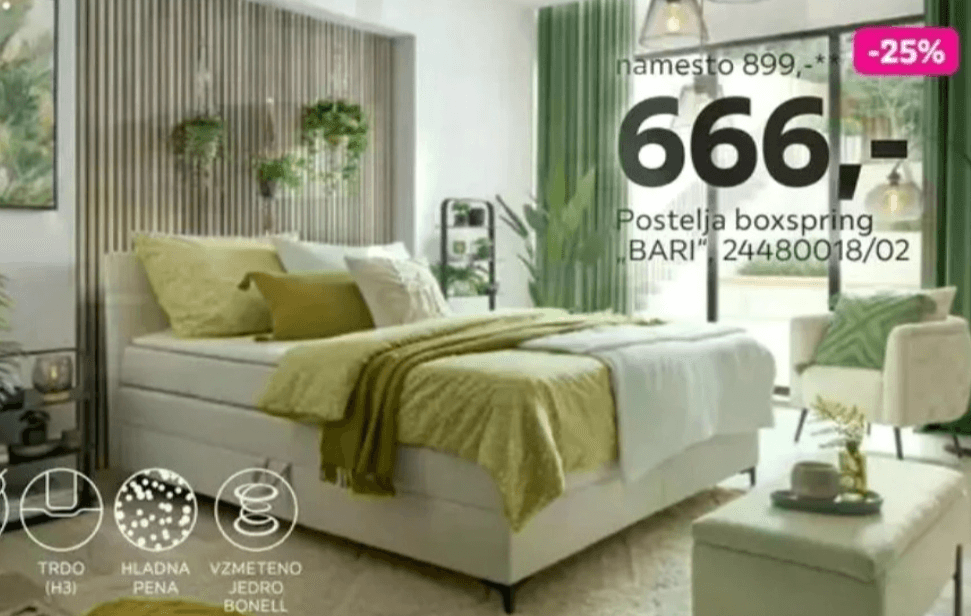 Postelja boxspring „BARI"