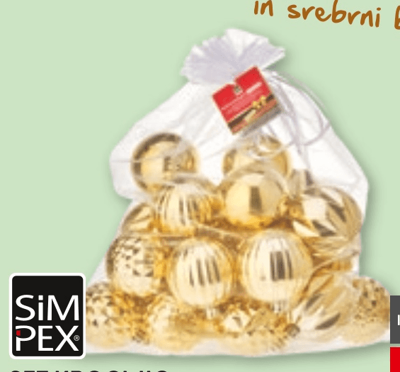 SET KROGLJIC premer 6 cm