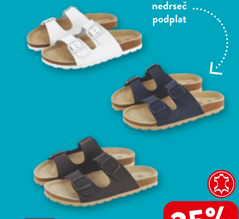 Usnjeni natikači Rubin - Akcija v trgovini Spar