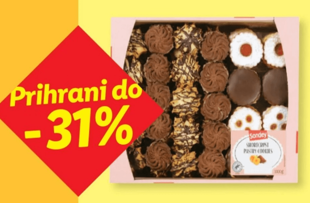 Sondey Mešani keksi 1 kg - Akcija v trgovini Lidl