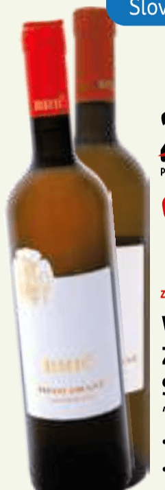 Vrhunsko vino ZGP Malvazija ali Sivi Pinot Oranž 0,75 l - Akcija v trgovini E.Leclerc