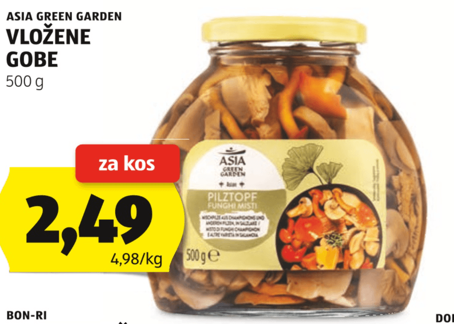 Asia Green Garden Vložene gobe 500 g