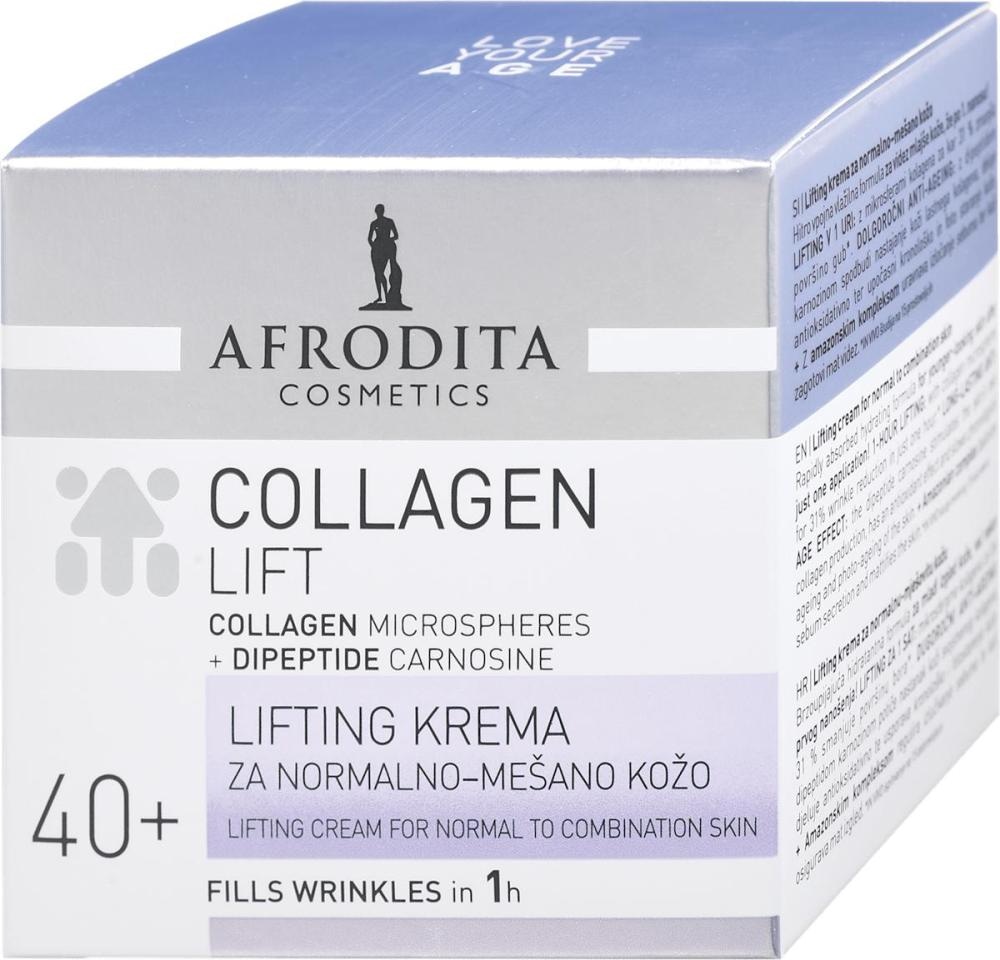 Krema za obraz Afrodita Collagen Lift 50 ml ali 15 ml - Akcija v trgovini Spar